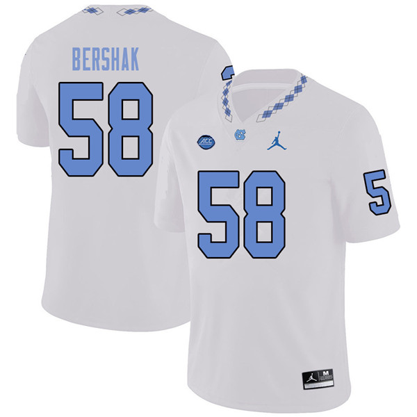 Jordan Brand Men #59 Andy Bershak North Carolina Tar Heels College Football Jerseys Sale-White